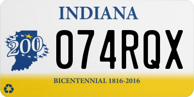 IN license plate 074RQX