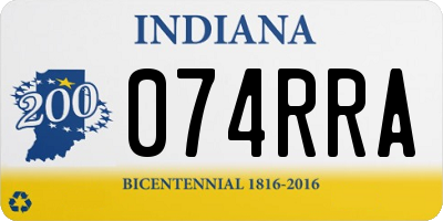 IN license plate 074RRA