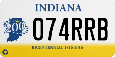 IN license plate 074RRB