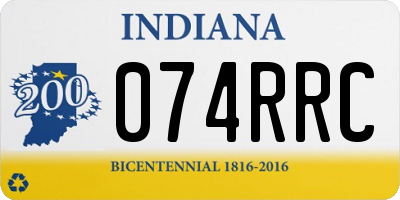 IN license plate 074RRC