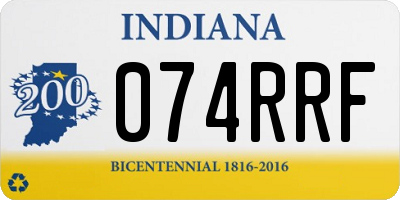 IN license plate 074RRF