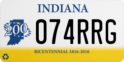 IN license plate 074RRG