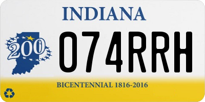 IN license plate 074RRH