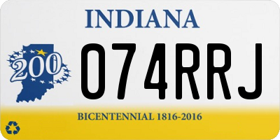 IN license plate 074RRJ