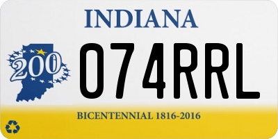 IN license plate 074RRL