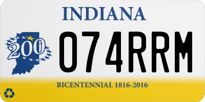 IN license plate 074RRM