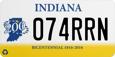 IN license plate 074RRN