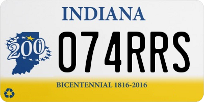 IN license plate 074RRS