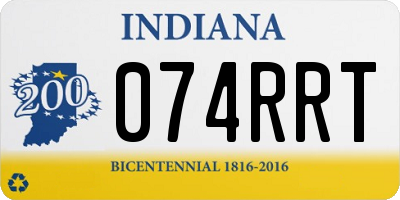 IN license plate 074RRT