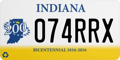 IN license plate 074RRX