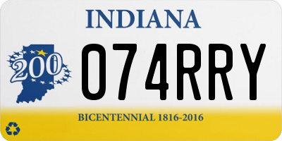 IN license plate 074RRY