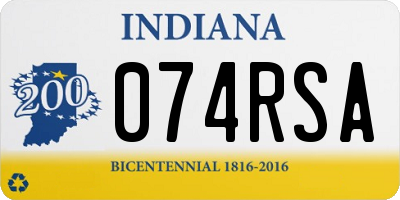 IN license plate 074RSA