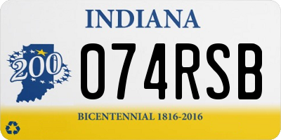 IN license plate 074RSB