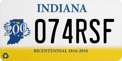 IN license plate 074RSF