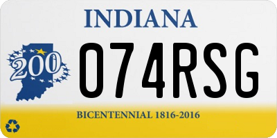 IN license plate 074RSG