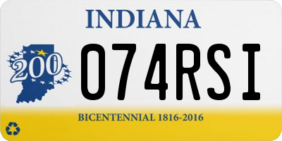 IN license plate 074RSI