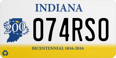 IN license plate 074RSO