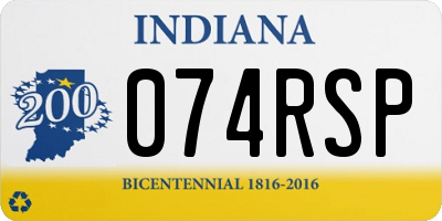 IN license plate 074RSP