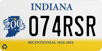 IN license plate 074RSR