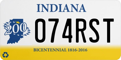 IN license plate 074RST