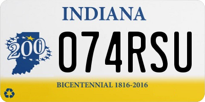 IN license plate 074RSU