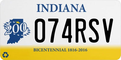 IN license plate 074RSV