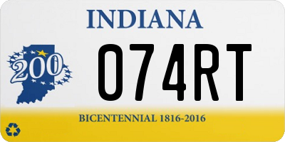 IN license plate 074RT