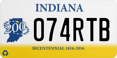 IN license plate 074RTB
