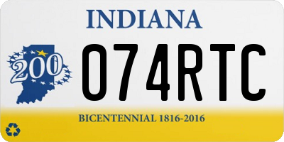 IN license plate 074RTC