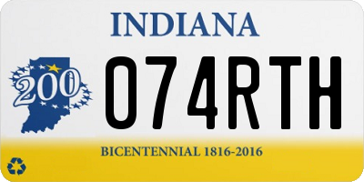 IN license plate 074RTH
