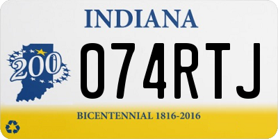 IN license plate 074RTJ