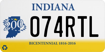 IN license plate 074RTL