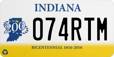 IN license plate 074RTM