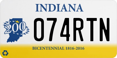 IN license plate 074RTN