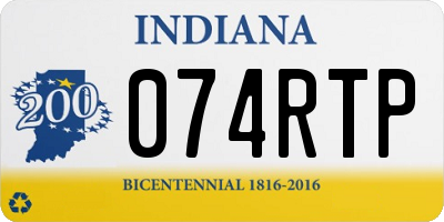 IN license plate 074RTP
