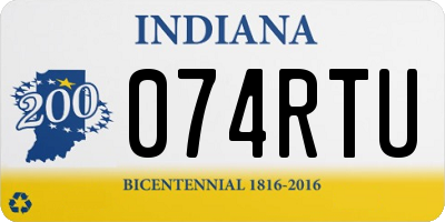 IN license plate 074RTU