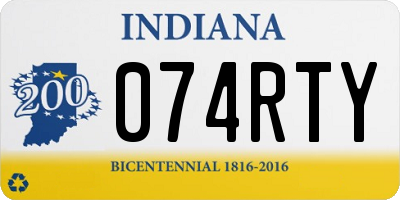 IN license plate 074RTY