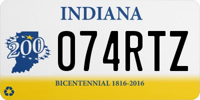 IN license plate 074RTZ