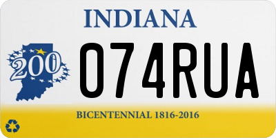 IN license plate 074RUA