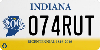 IN license plate 074RUT