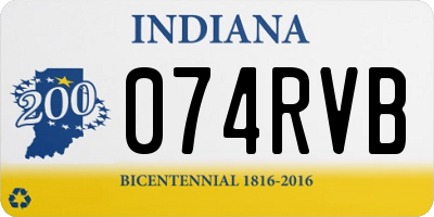 IN license plate 074RVB