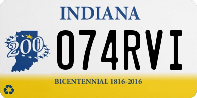 IN license plate 074RVI
