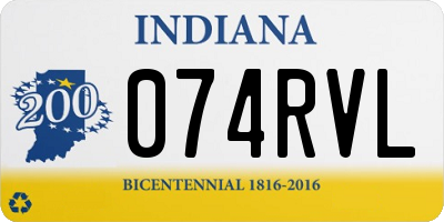 IN license plate 074RVL