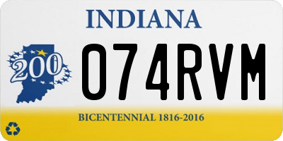 IN license plate 074RVM