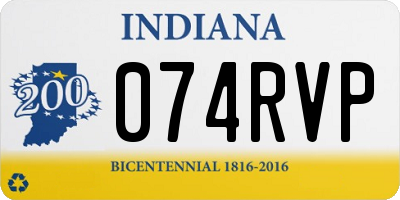 IN license plate 074RVP