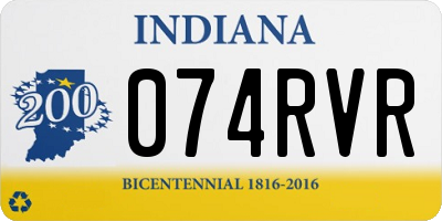 IN license plate 074RVR