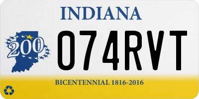 IN license plate 074RVT