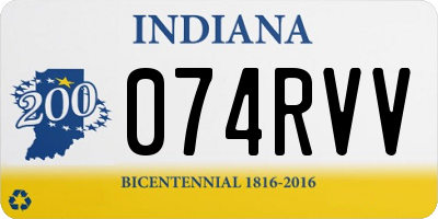 IN license plate 074RVV