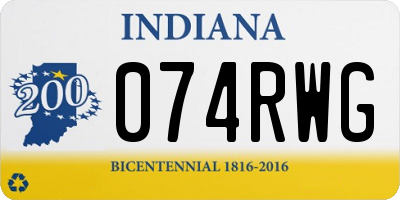 IN license plate 074RWG