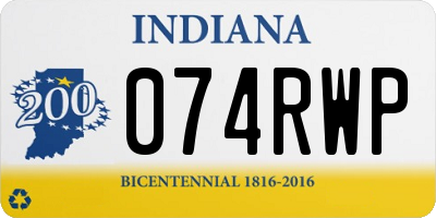 IN license plate 074RWP